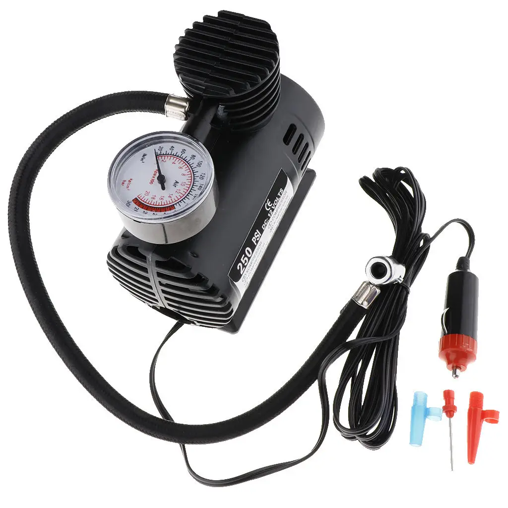 Portable Electric Mini 12V Air Compressor Pump Car Tyre Tire Inflator 300PSI Motorcycles Inflatable Pump