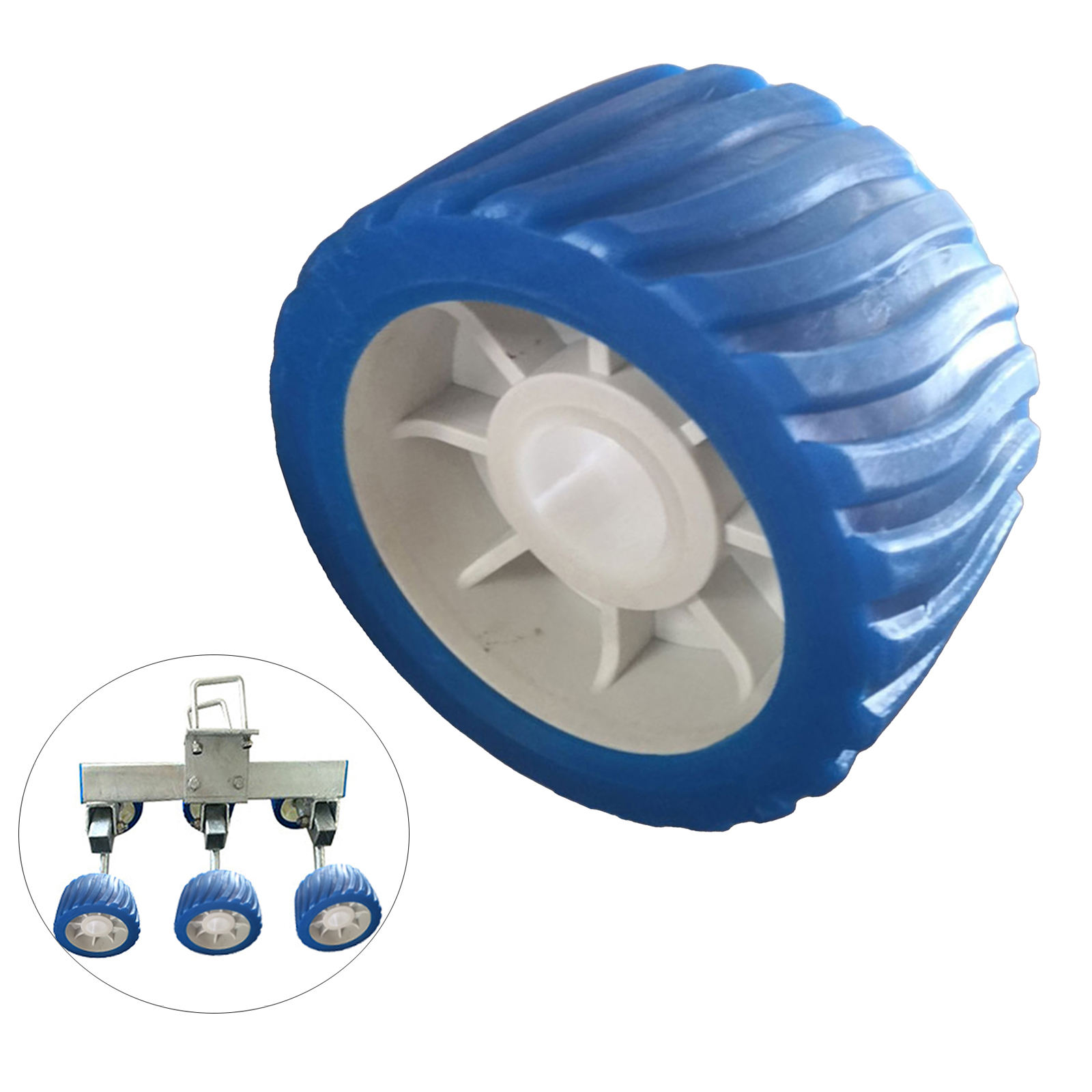 Heavy-Duty Trailer Roller Marine Boat Ribbed Wobble Roller Hardware New