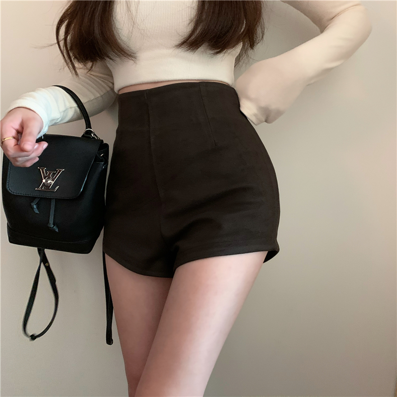 Shorts para mulheres de lã perna larga