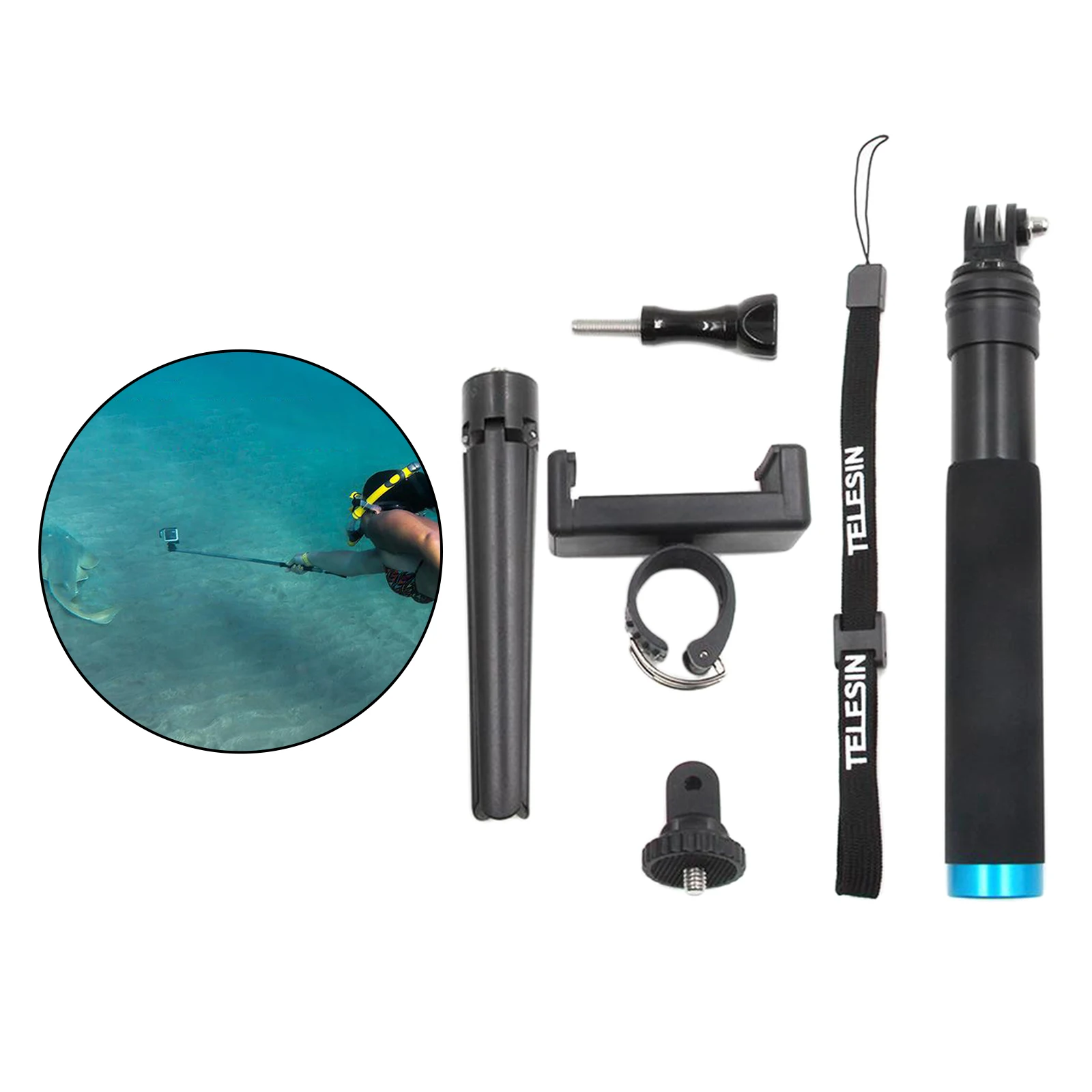 Premium Portable Durable Alloy Aluminum Selfie Stick with Tripod Stand Adjustable Telescopic Rod Compatible for   6/7/8