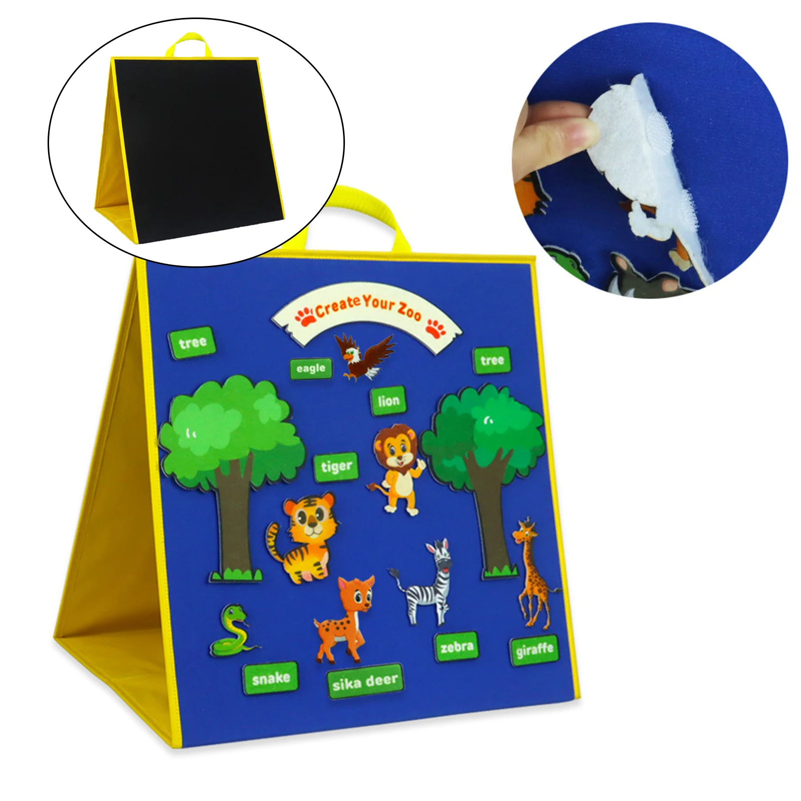 Foldable Kids Felt Flannel Board Stories Toddlers Educational Felt Board Story Board Sets Preschool