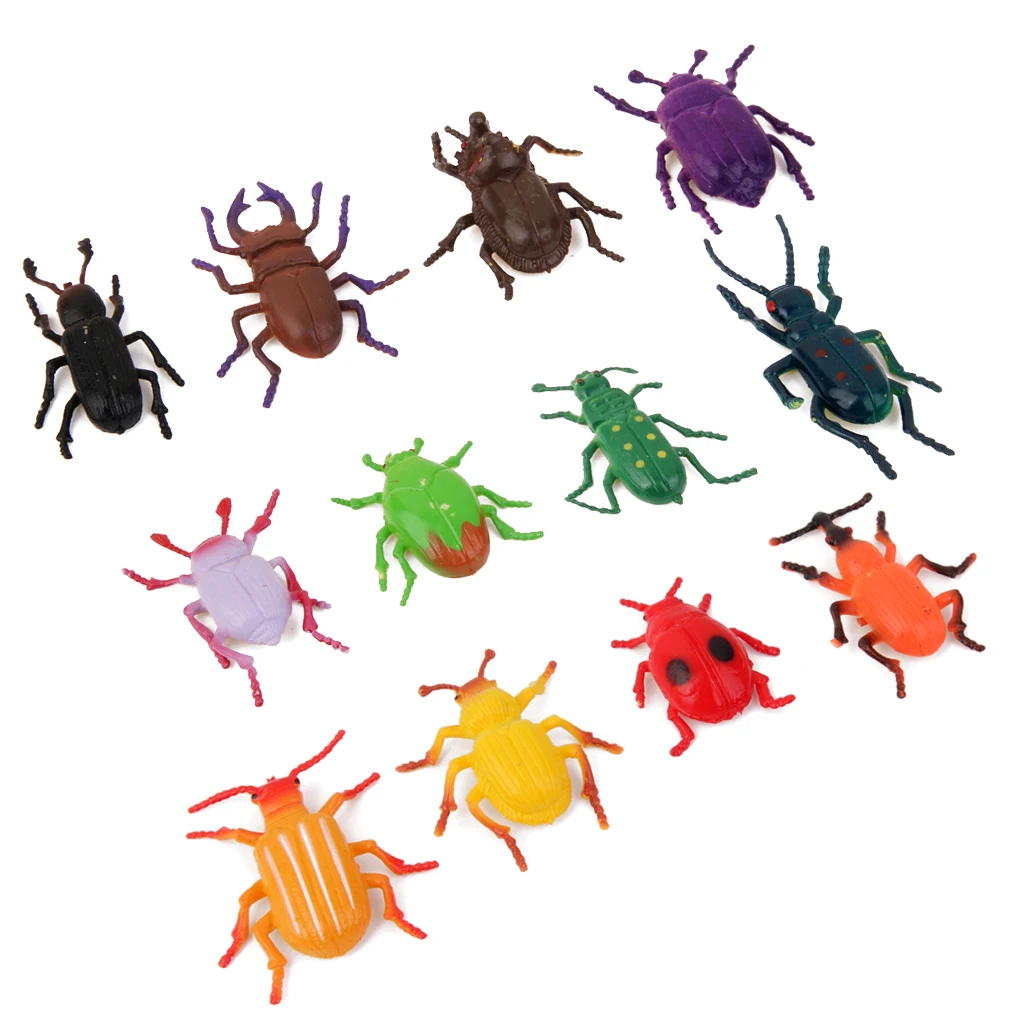 12pcs Plastic Vivid Insects Bugs Models Animals Kids Party Bag Filler Toy 