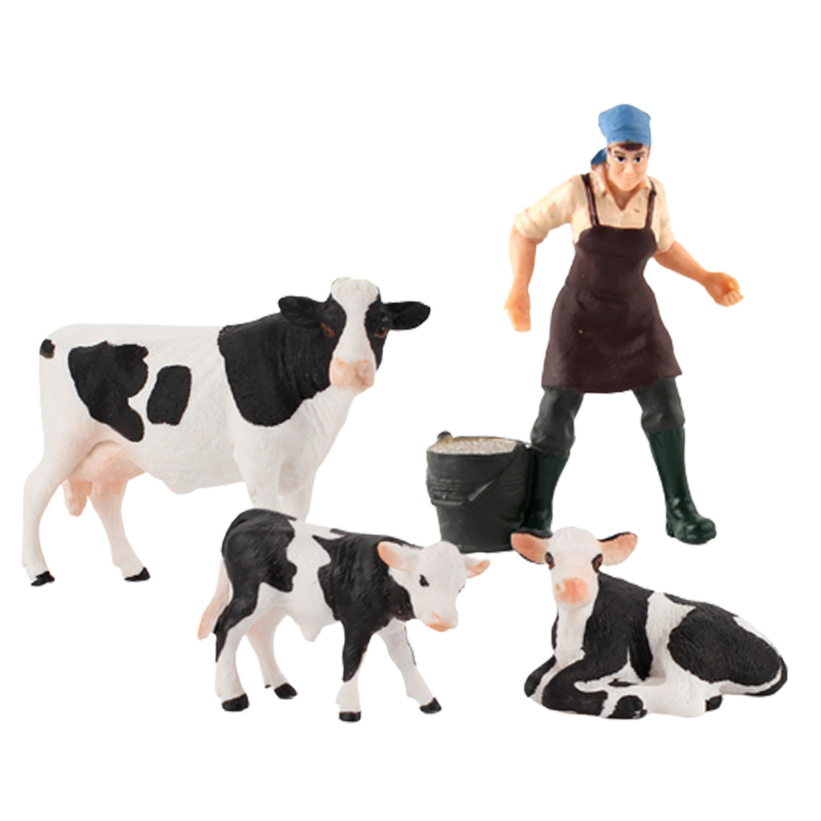 Simulated Model Farm Animal Family Set Figurines Action Figure Educational Toys for Kids Home Decor