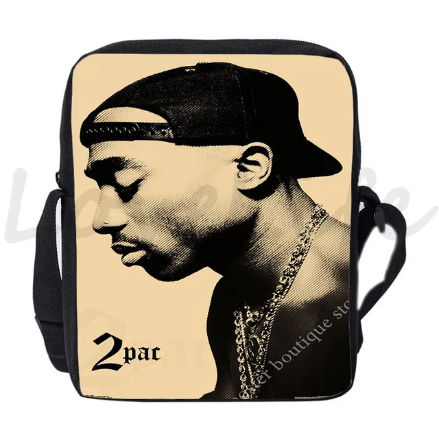Hip Hop Rapper 2Pac Tupac Shoulder Bags Teens Handbag Men's 