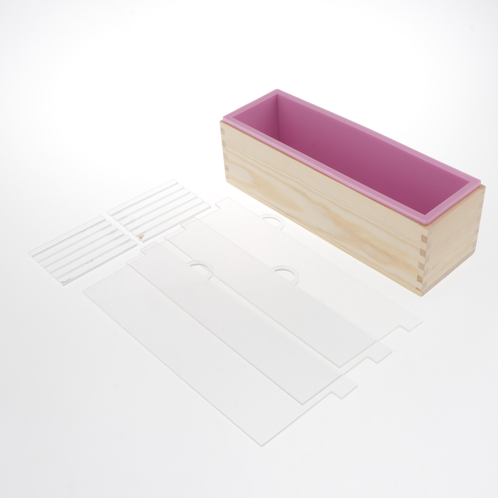 Rectangle Wood Box Silicone Soap Mold DIY Soap Candle Tool For Toast Loaf Baking