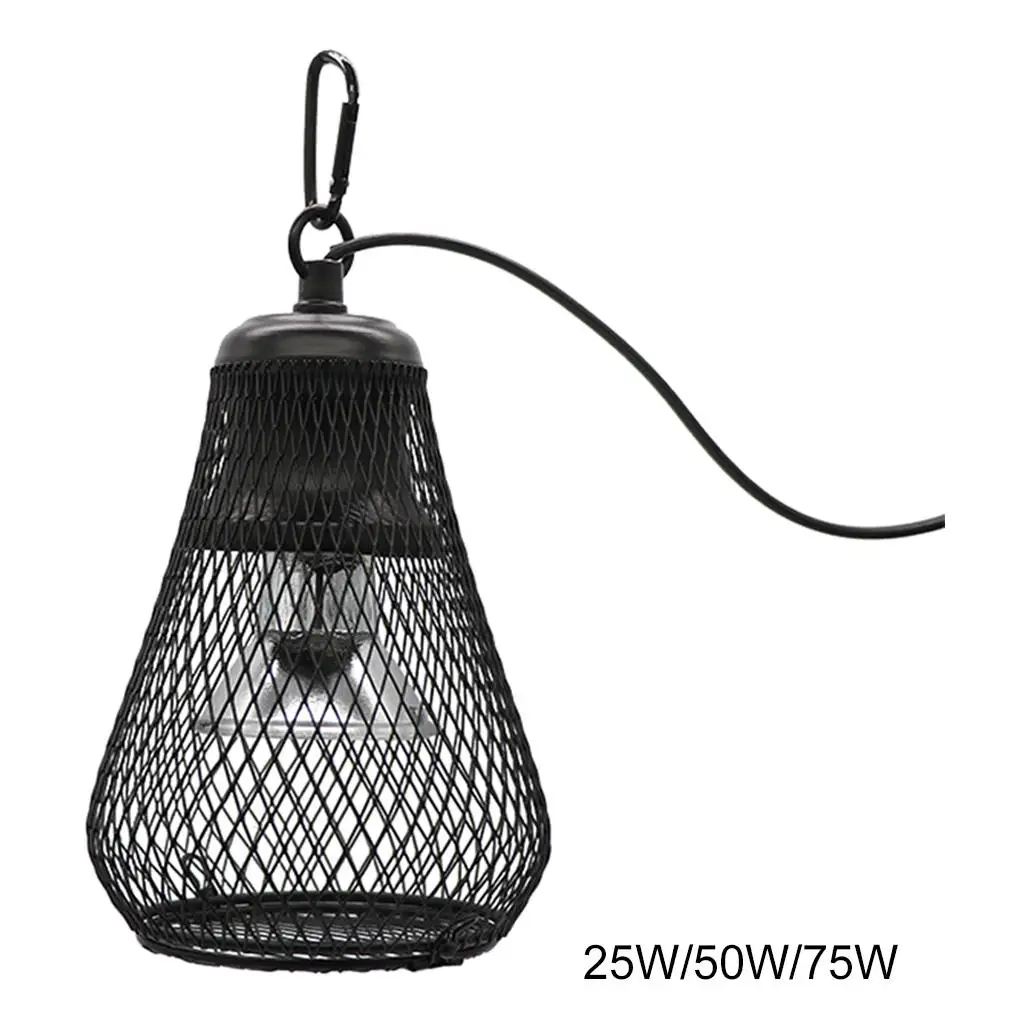 Pet Heating Lamp Shade Antirust Mesh Cover Vintage Wire Lamp Cage Lampshade For Reptile Pet