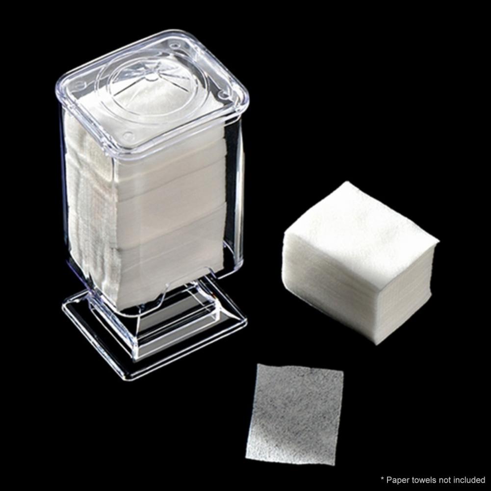 Description Picture 5 of itemNail Towel Storage Box Transparent Simplicity Makeup Cotton Pad Holder Plastic Dressing Table Cotton Case Dispenser for Bedroom