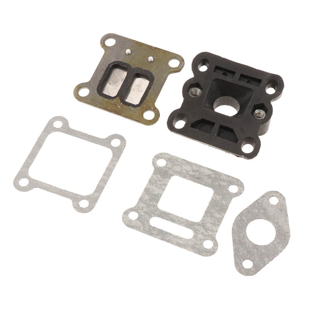 Red Valve and Inlet Intake Manifold with Gaskets For 47cc 49cc Mini Moto ATV Dirt Pocket Bike ATV Quad Minimoto Go Kart Scooter