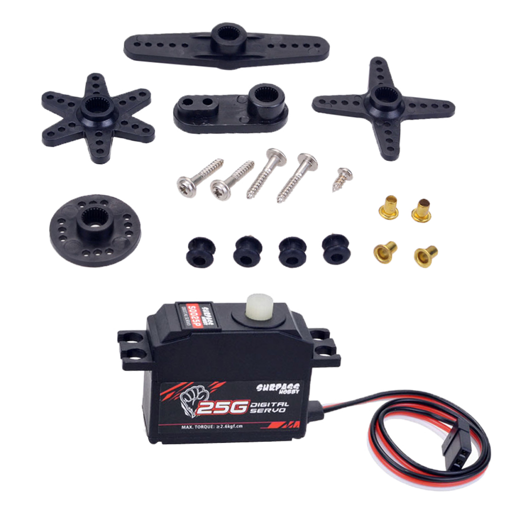 25G/0.06S (6V) Steering Servo for 1:12 RC Crawler Robot Helicopter DIY
