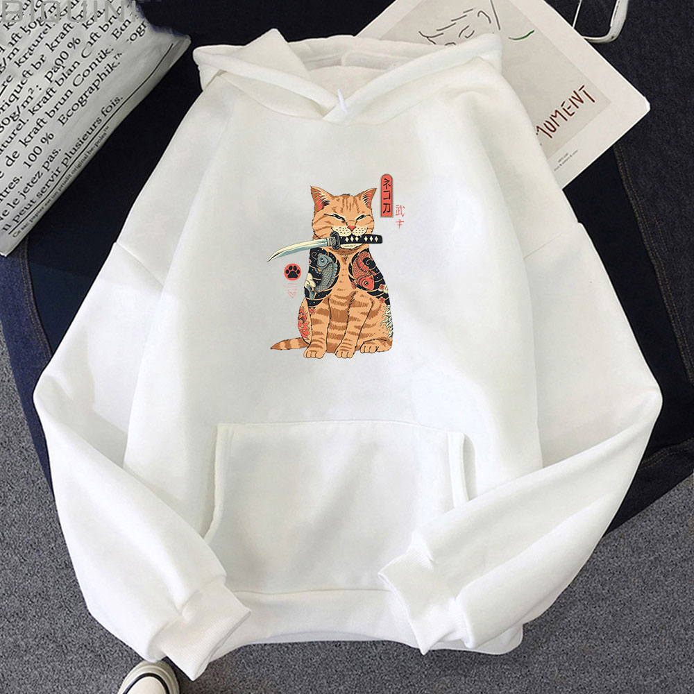 Cat Print Hip Hop Hoody NINJA CAT