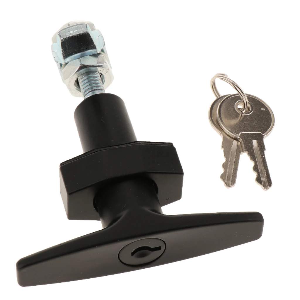 T Lock Handle Garage Door Opener with 2 keys Secure Fit For Caravans Trailer