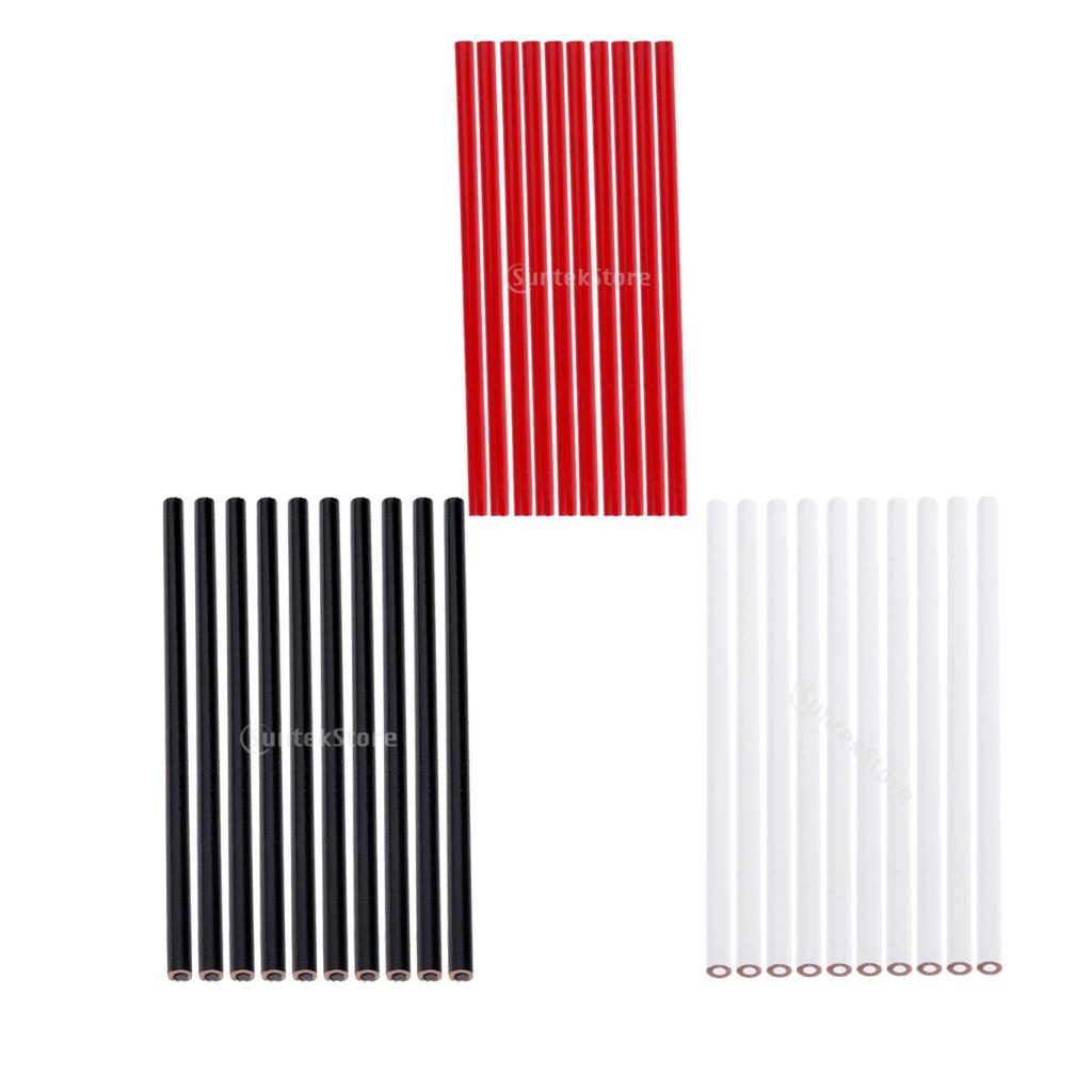 Pack Of 10 China Marker – Peel-Off Grease Pencil/Wax Pencil , Non-Porous & Polished Surfaces White