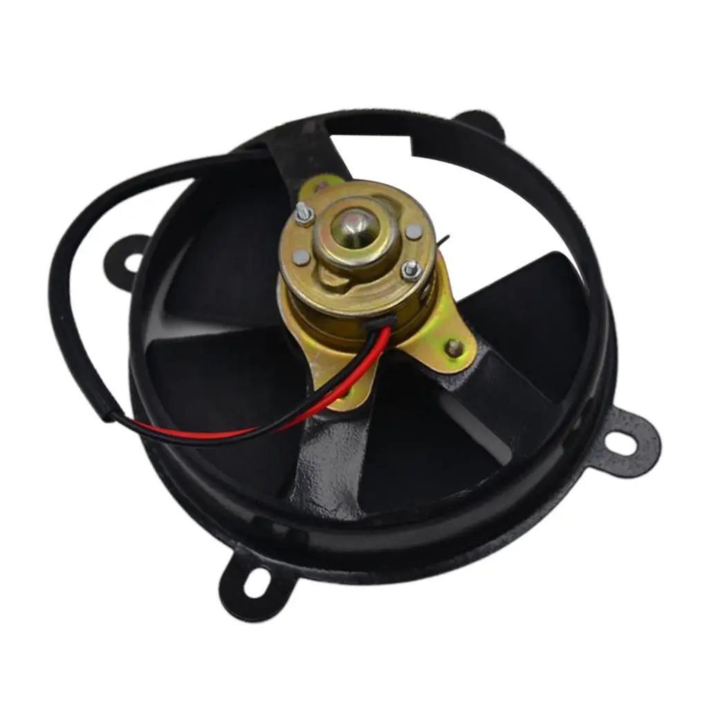 6in Black 5-blade Electric Radiator Cooling Fan For 150cc ATV Quad Dirt Bike