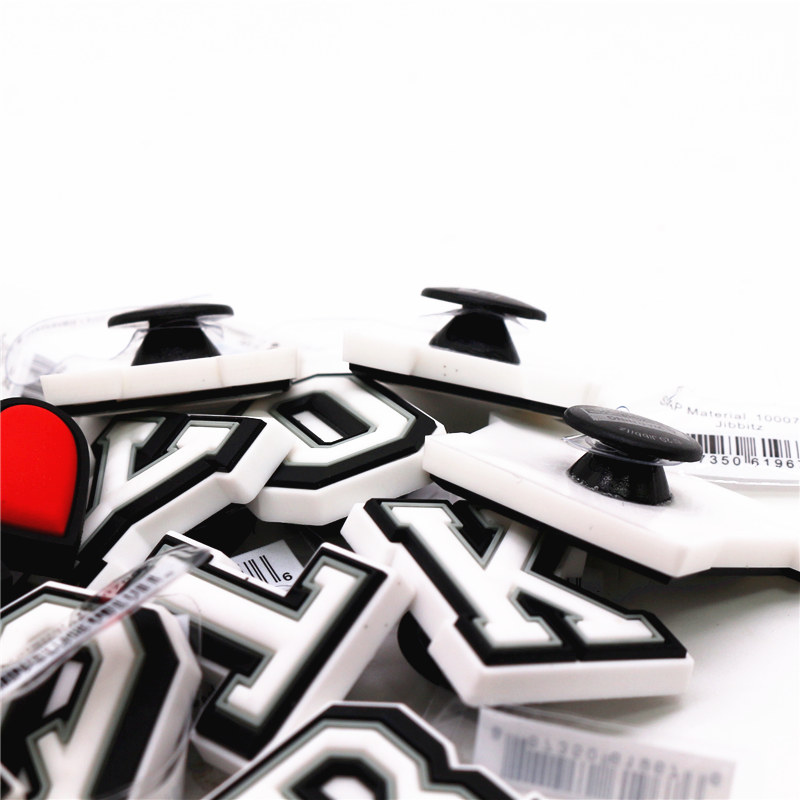 1 Stück Original Alphabet PVC Schuh-Charms Clog-Dekorationen 26 Buchstaben DIY Sandalen-Schnallen Zubehör Passend für Bänder Party Weihnachtsgeschenke – Detail 9