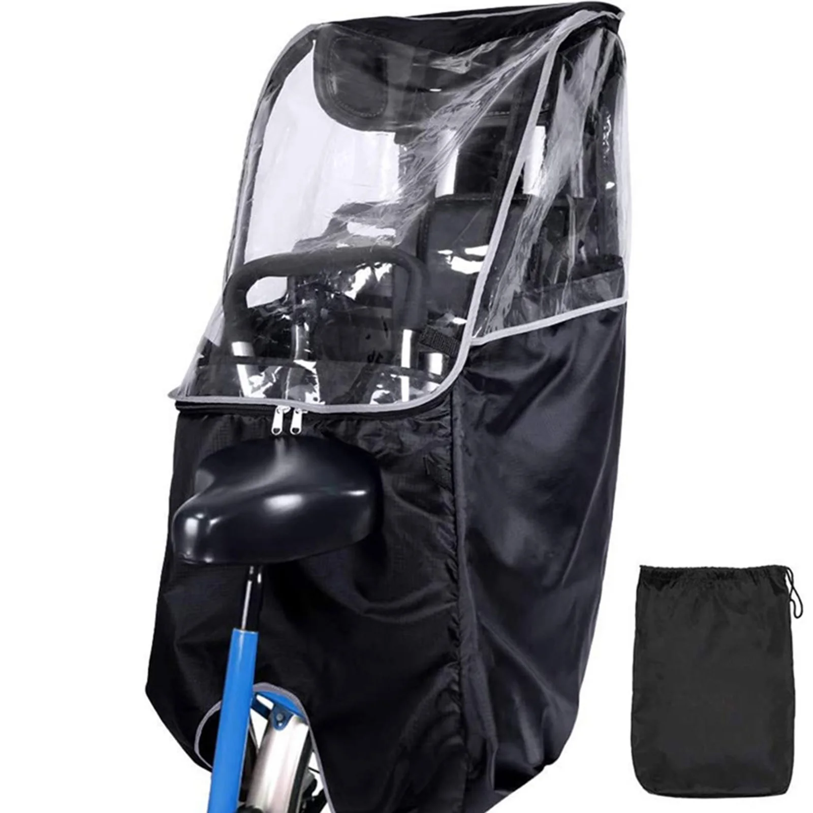 Bicycle Child Seat Rain Cover Baby Saddle Protector Weatherproof Cover MTB Bike