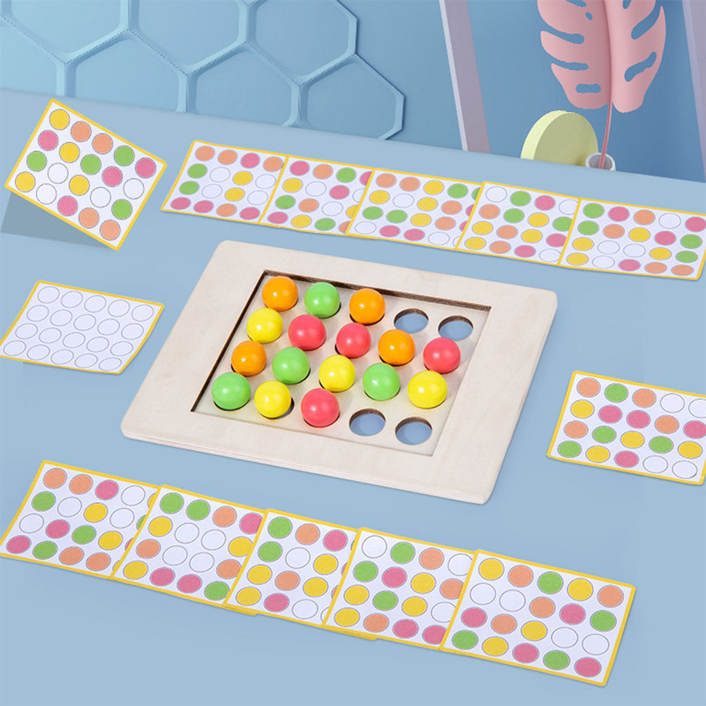 Color Matching Board Games Rolling Ball Logical Thinking Toy for Babies