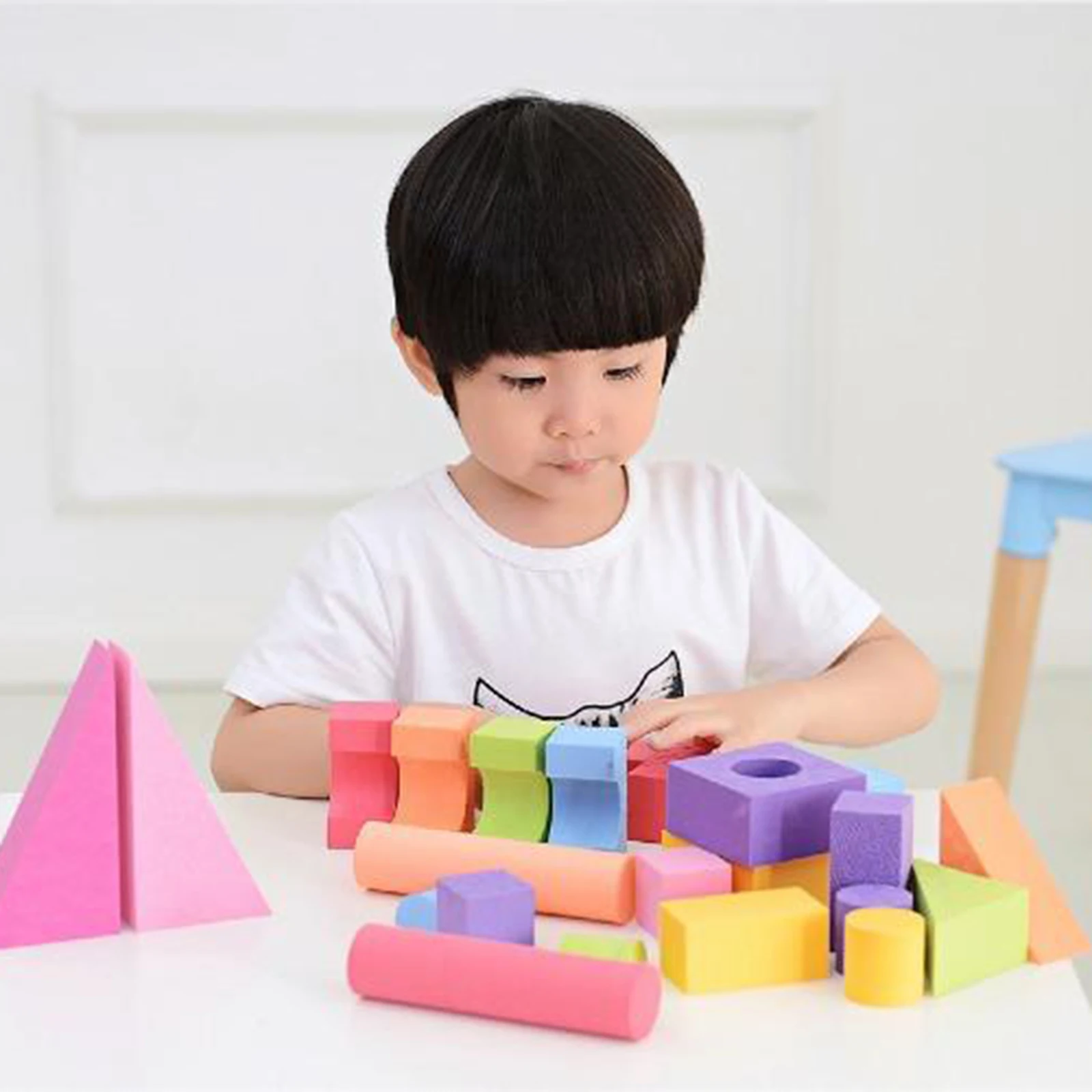 25pcs Foam Building Blocks Multi-colored Stacking Blocks Construction Toys