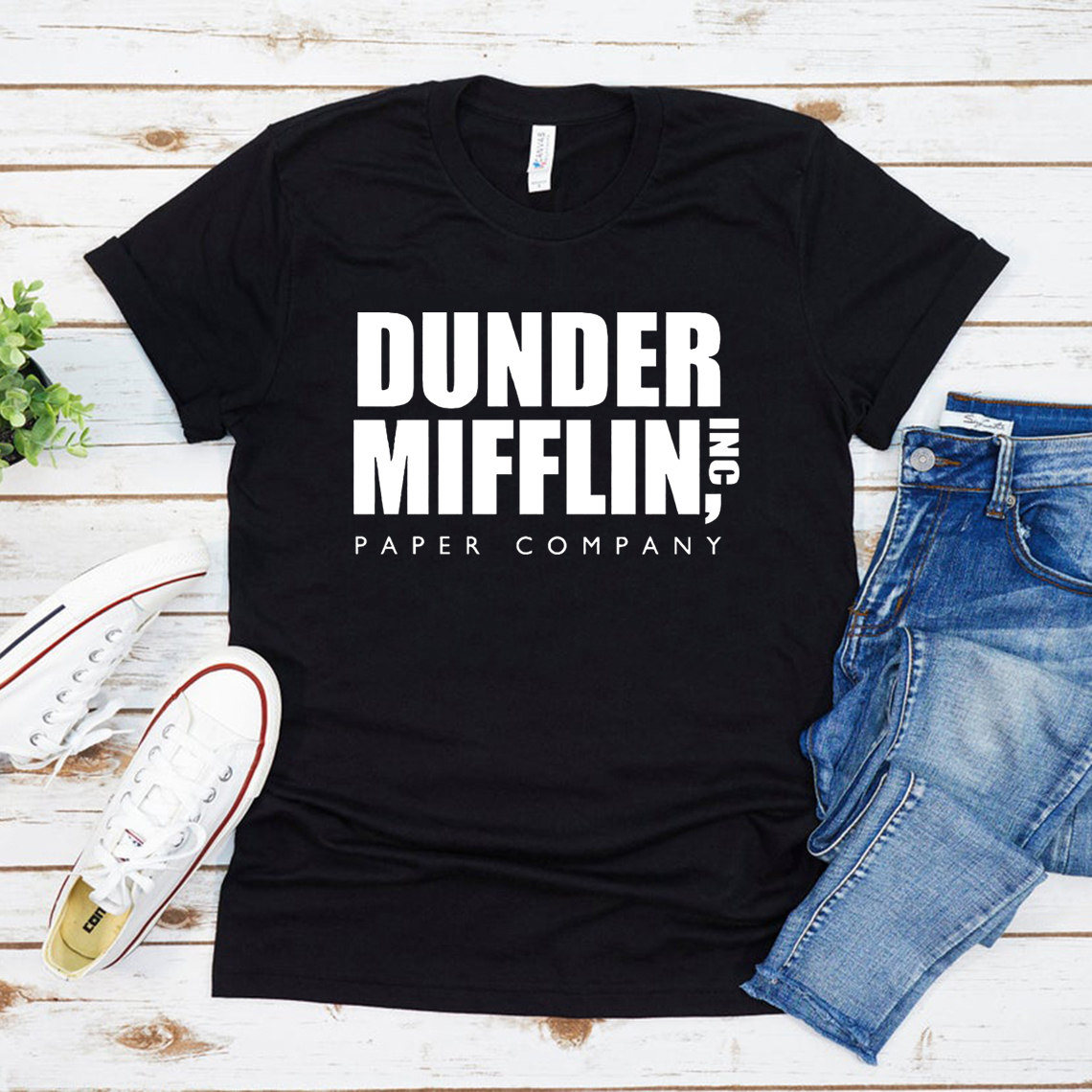 de papel unissex camisetas topos dunder mifflin