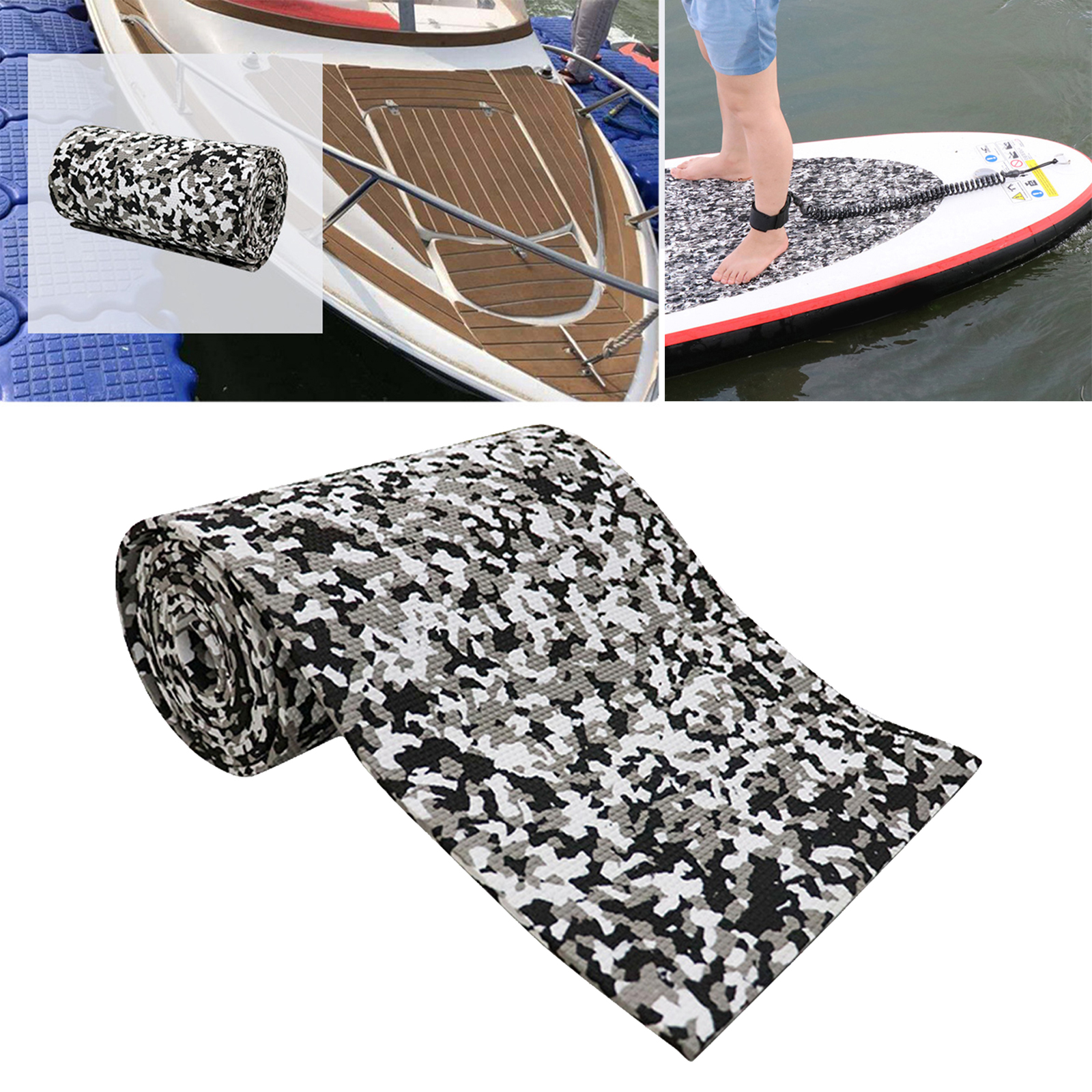 Camo Boat Flooring Sheet, EVA Decking Carpet for Marine Yacht,Mat with Self Adhesive