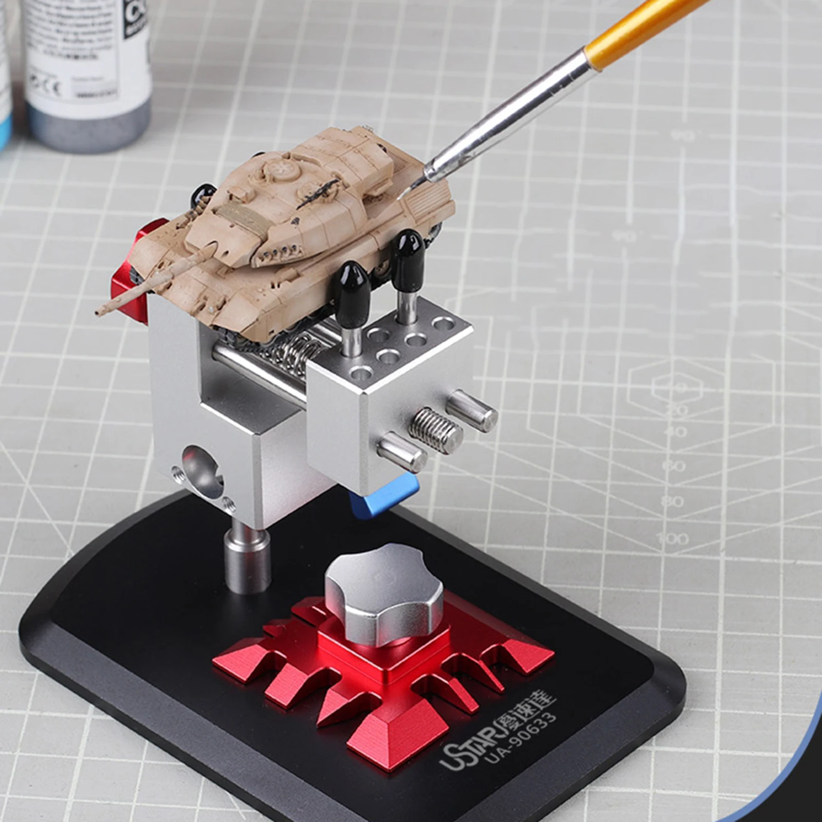 Aluminum Model Building Tool 2-in-1 Vise Bench for Gundam Hobby Model DIY 