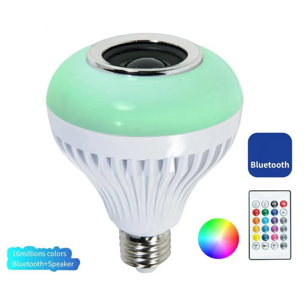 5-7W Wireless Bluetooth Speaker Lamp LED RGB Music Bulb Light E27 Dimmable