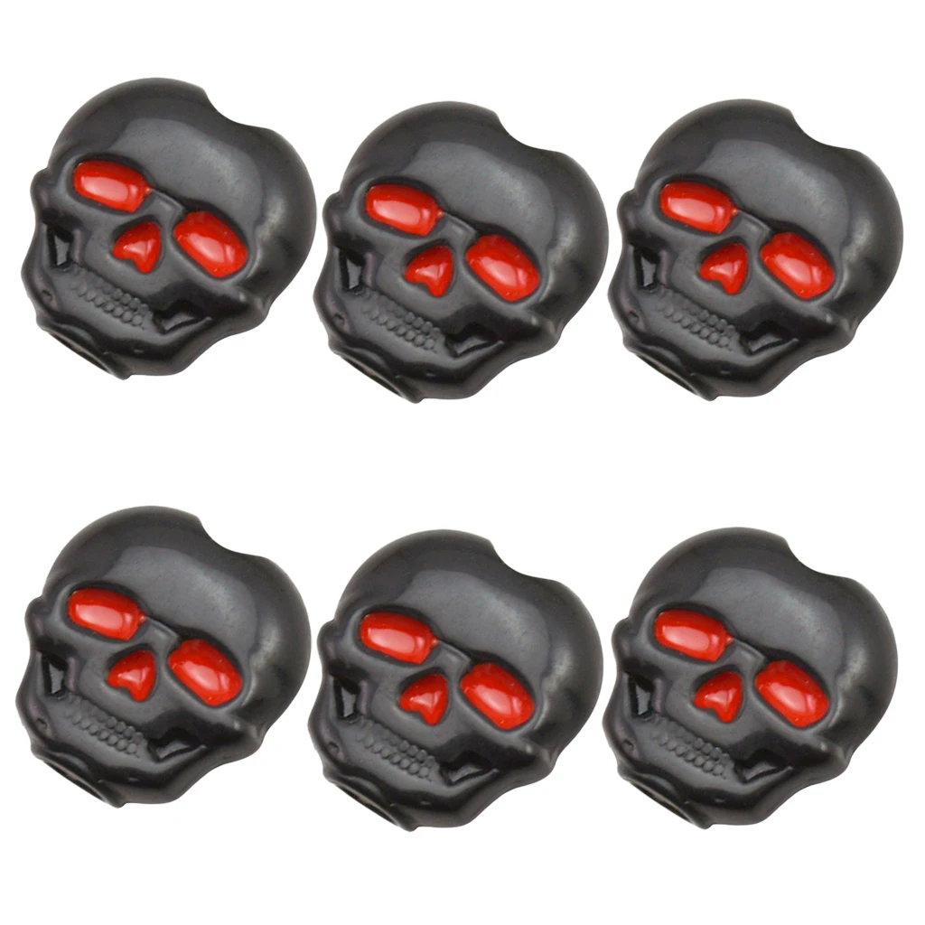 6Pcs Skull Shape Buttons Durable Machine Tuning Peg Tuner Guitar Replacement
