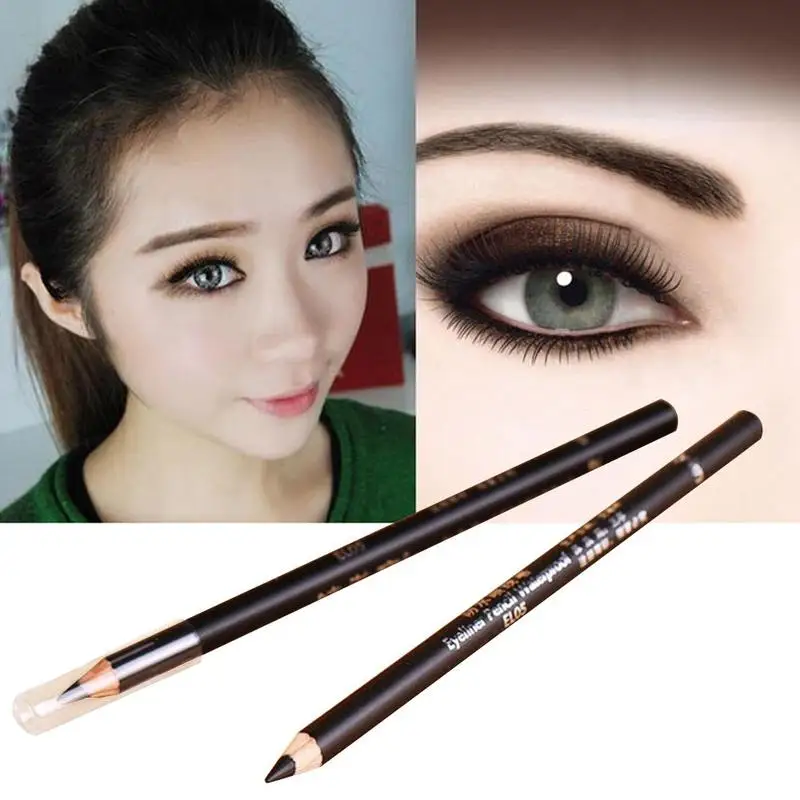 1pc Black Long Lasting Eye Liner Pen Waterproof Eyeliner Smudge-Proof Cosmetics Tool Beauty Makeup Not Blooming Eyeliner Pencil