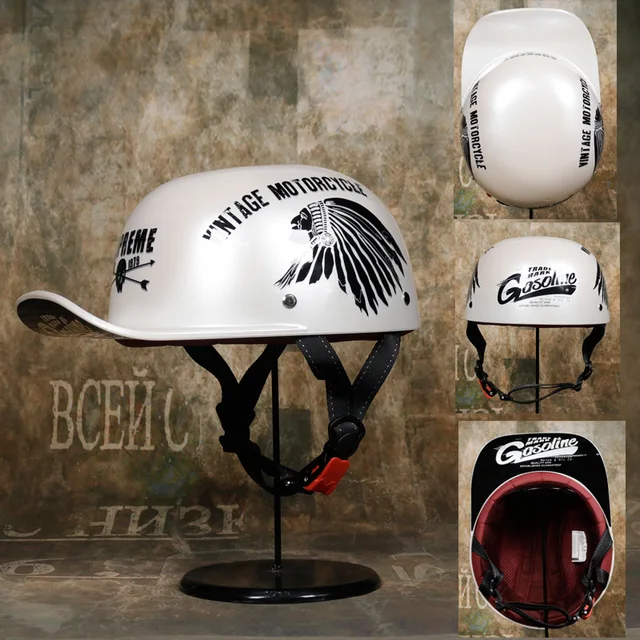 Motorcycle Helmet Personalized Baseball Cap Half Helmet - Elite Biker's  Accessories