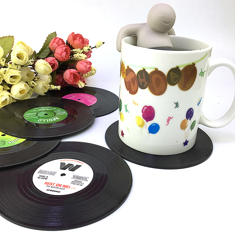 Title 3, Fashion Vinyl Silicone Record Retro Type Drink ...