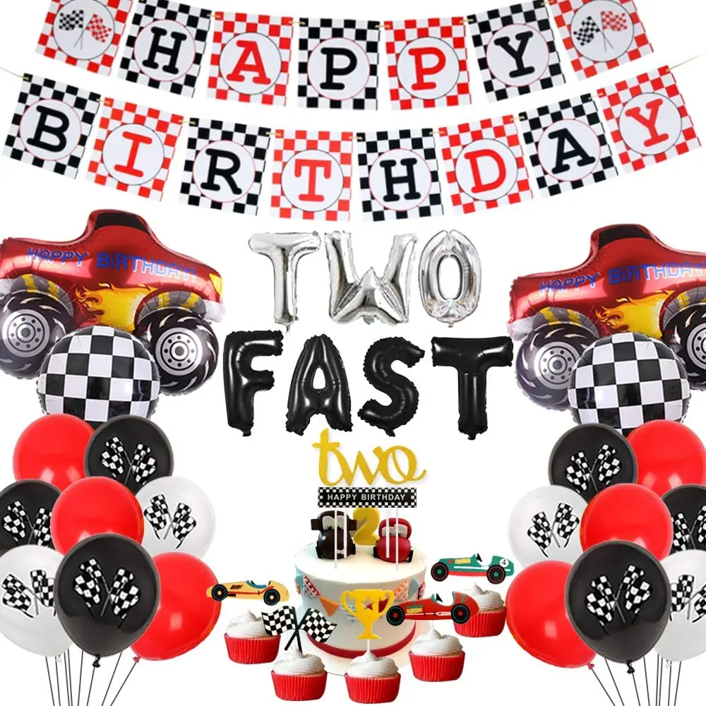 Two Fast Cake Topper Two Fast  Birthday Two Fast Party Decor Two Fast Birthday Race Car Cake Topper Race Car Party Decor Race Car Birthday