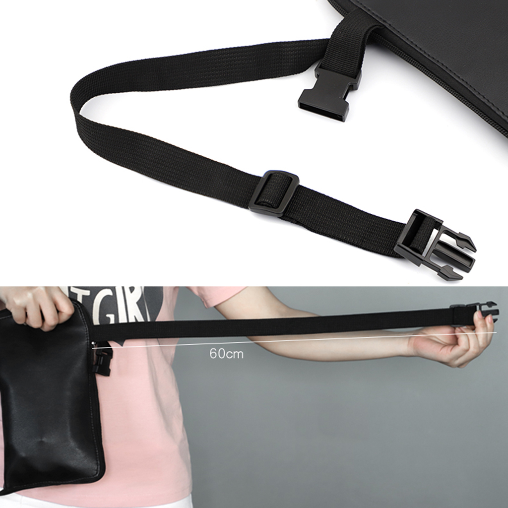 Durable Cosmetic Makeup Brush Apron Bag with Artist Belt Strap, PU Leather