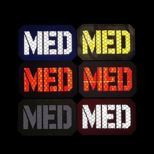 MEDIC PARAMEDIC Glow In Dark PVC Patch Reflective IR Infrared Hook  Embroidery Patches Clothes Accessories for Caps Vest Bag