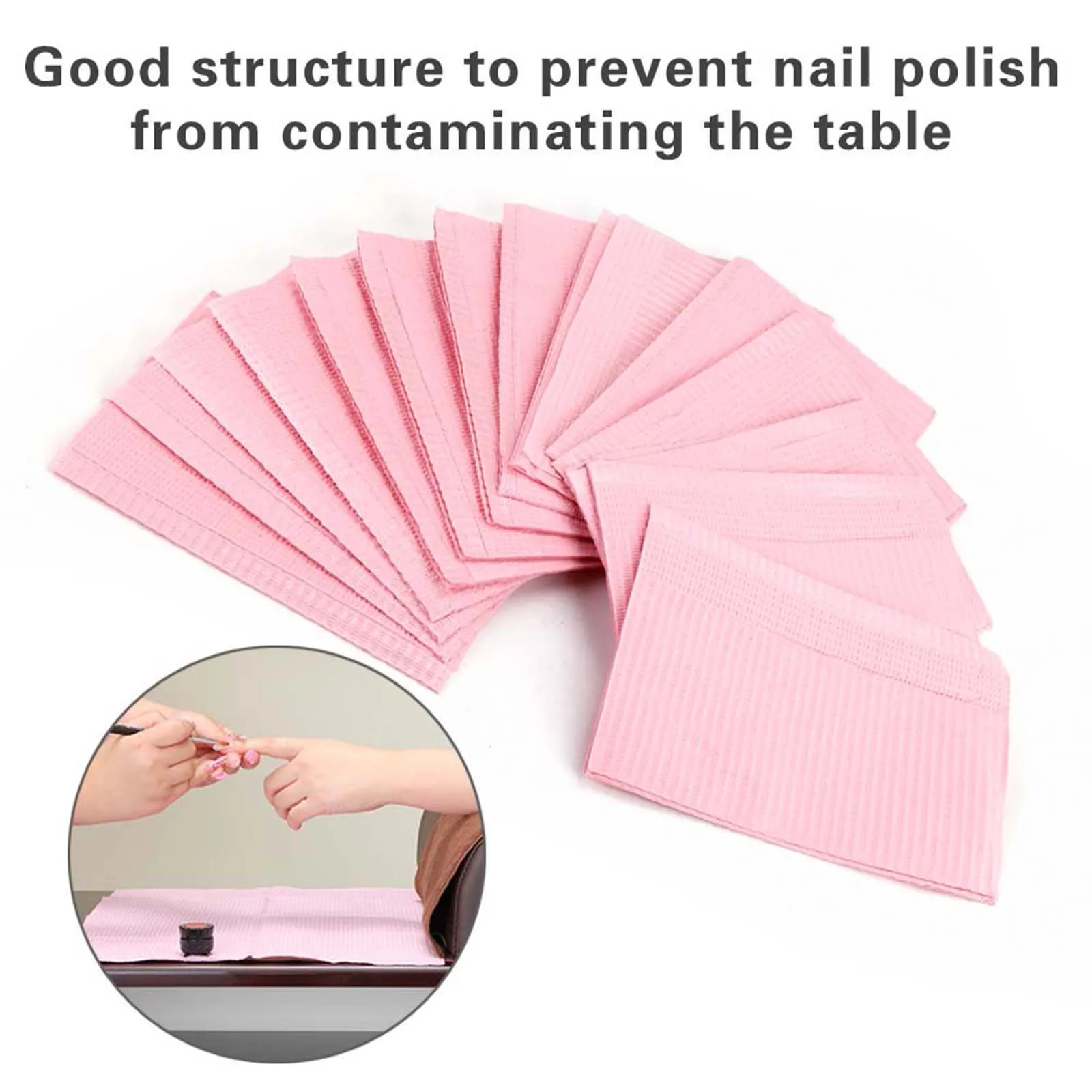 Portable Salon Nail Art Paper Table Pad Desk Protector for Manicure Tattoo Nail Polish Clean Pad Disposable Hand Cushion Holder