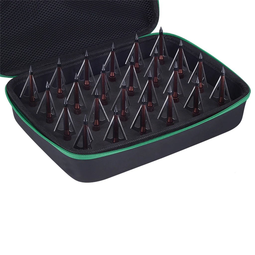 Broadhead Box Holder with Foam Insert Archery Accessories Storage Case Shockproof Heavy Duty for Hunting Fishing