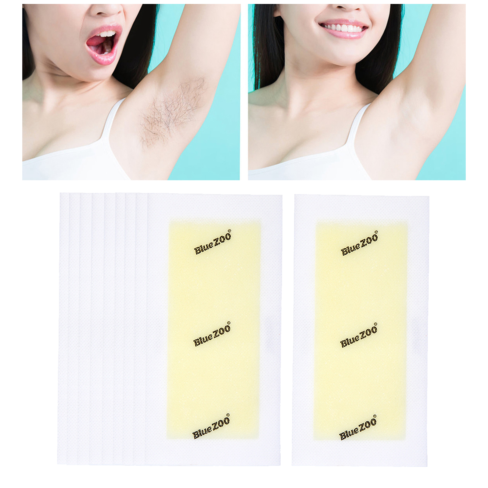 10 Strips Body Leg Wax Hair Removal Strips Home Waxing Kit Hair Remover Tool
