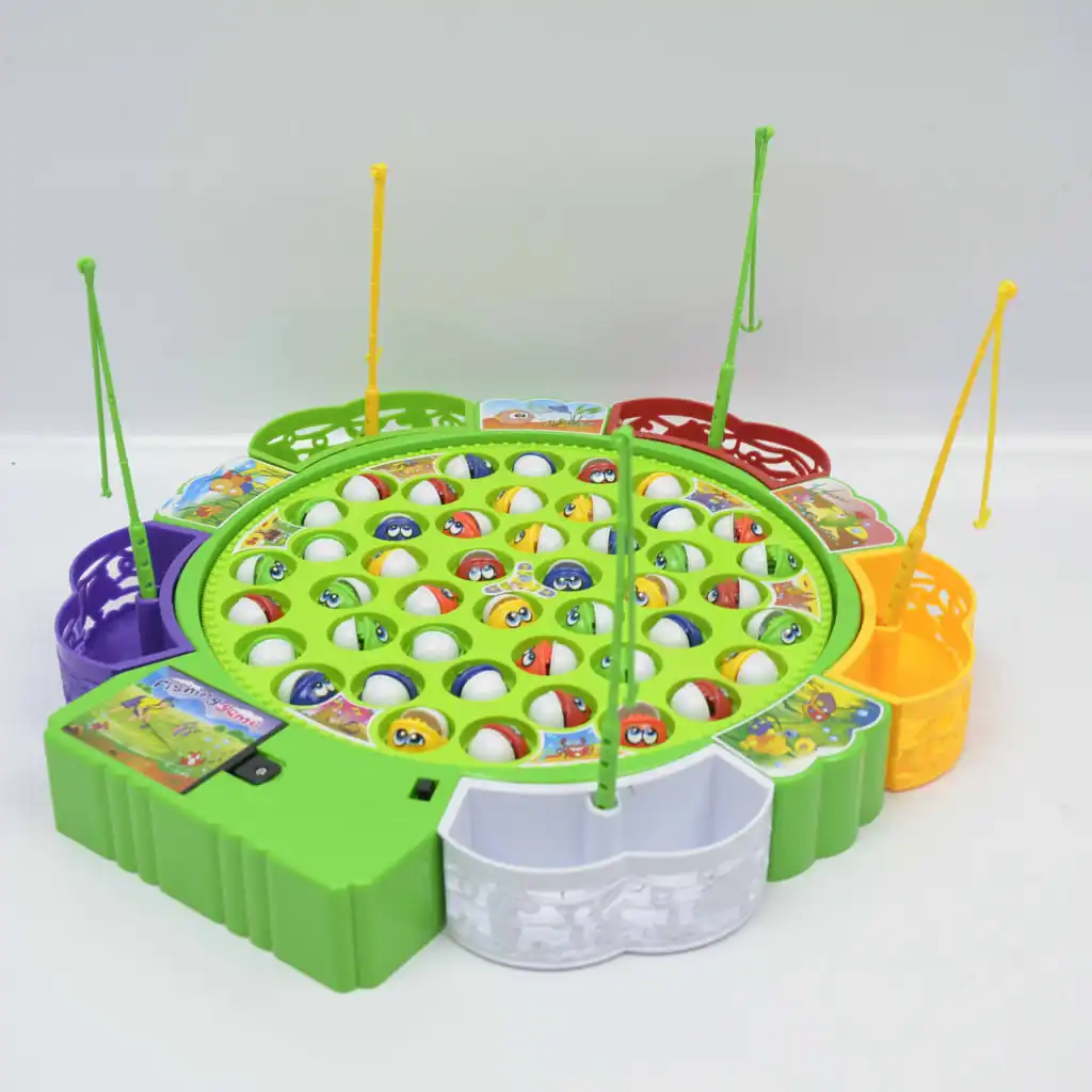Fun  Game Set Electronic Rotating   Board with 45 Fishes Kids Gift