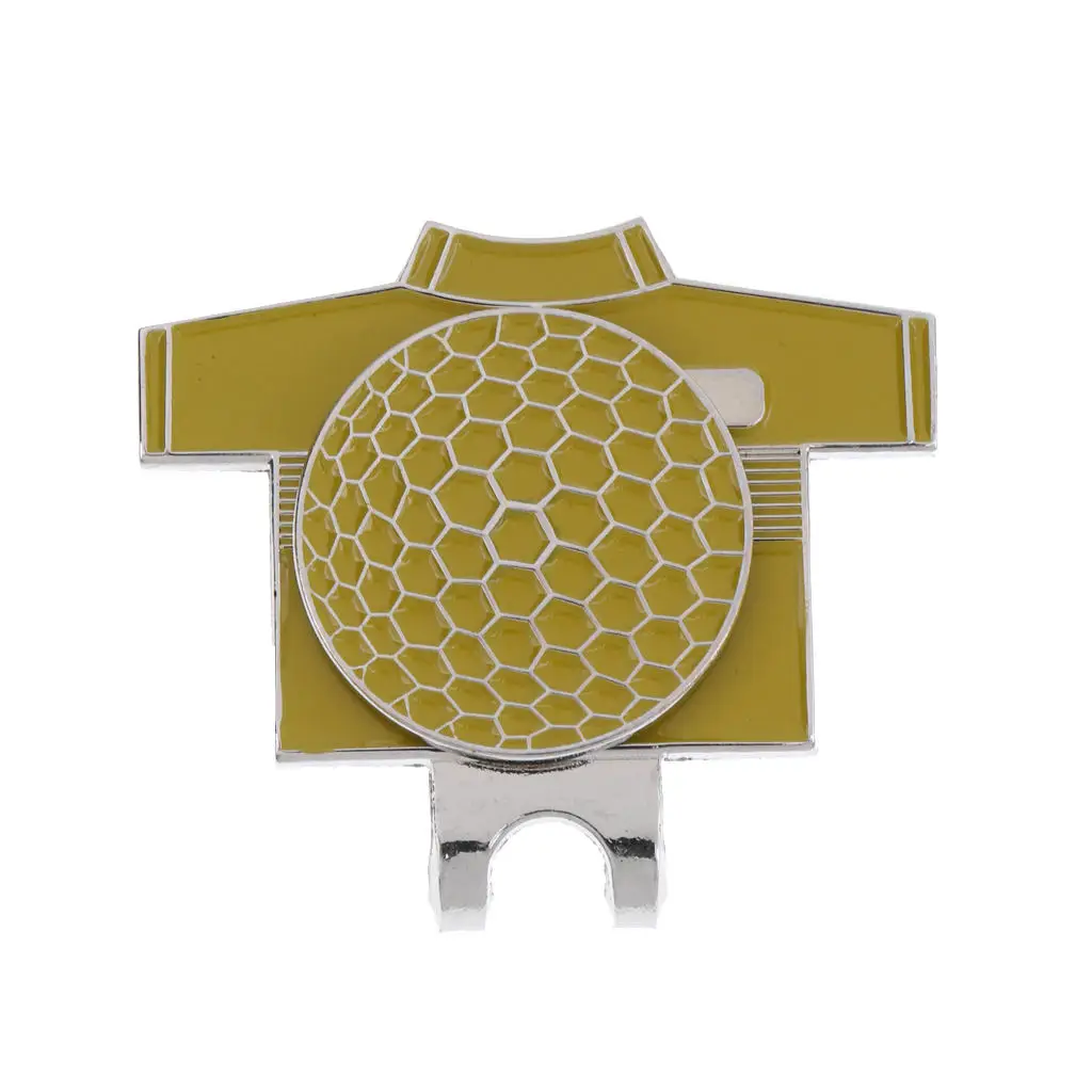 Funny Golf Suit Pattern Alloy Golf Magnetic Ball Marker with Hat Clip