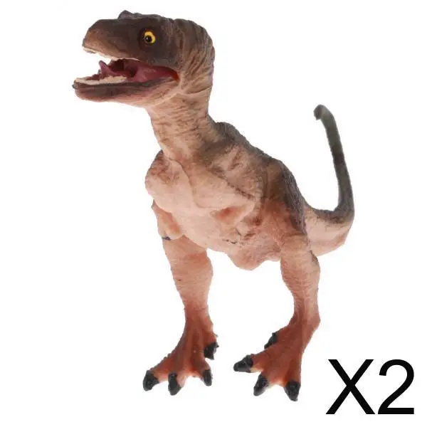 2xRealistic Lifelike Animal Dinosaur Model Figurine Action Figures Kids Toys 