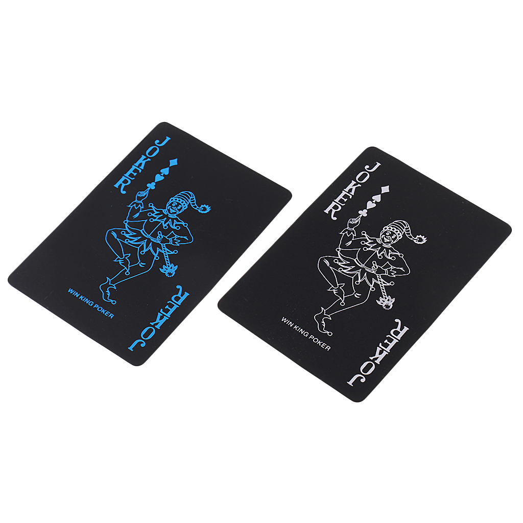 1 Deck Black Waterproof Plastic Poker PVC Playing Cards Game Pokers