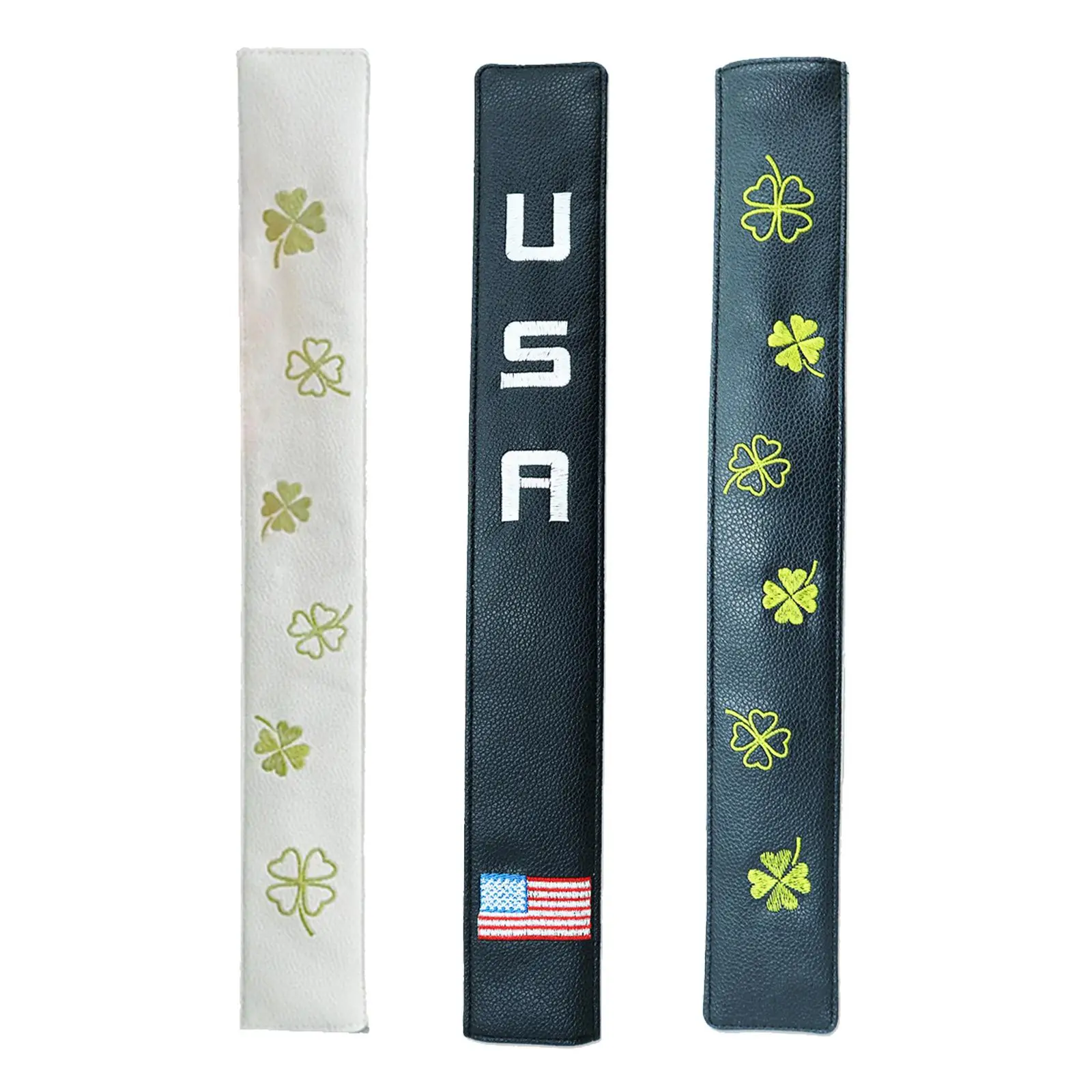 PU Leather Golf Alignment Stick Cover Four Sticks Covers Case Holder Golfer Accessories
