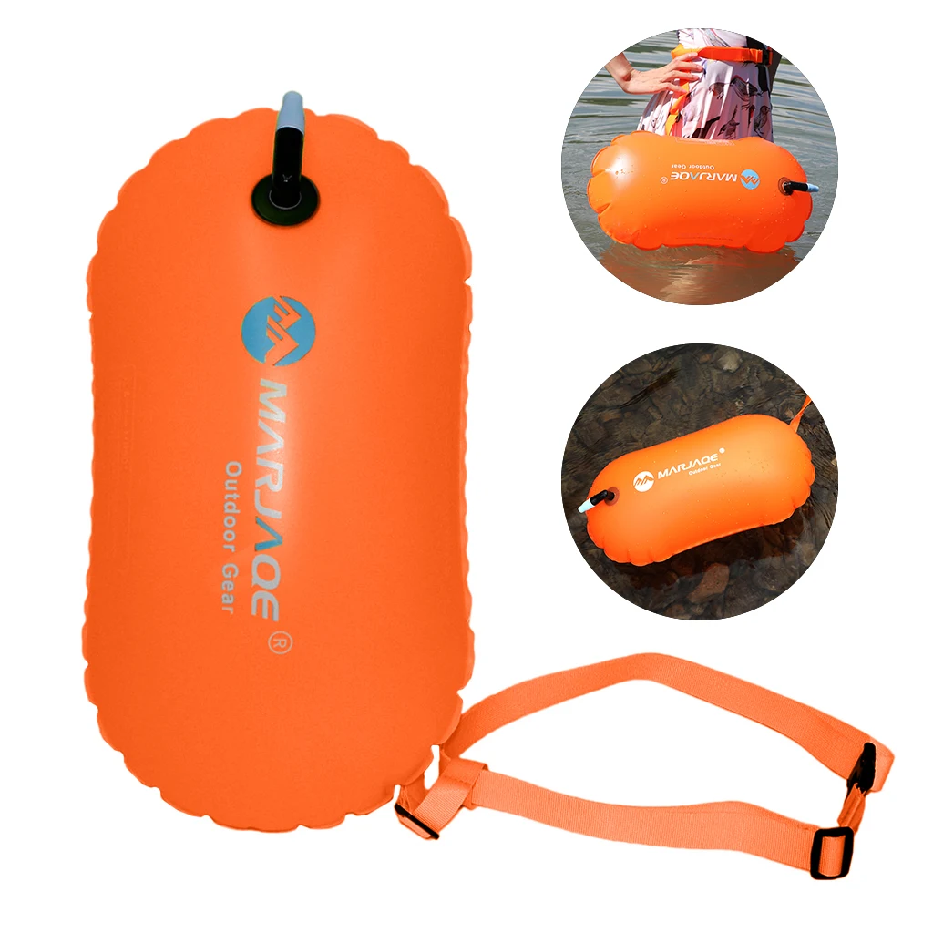 Portable Inflatable Swim Buoy Tow Float Open Water Swimmers Water Sport