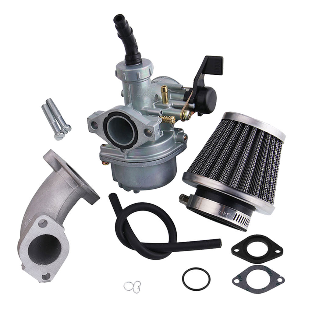 Carburetor Carb Kit Air Filter Intake Manifold 4 Stroke Engine for 110cc 125cc Chinese Motorcycle Quad ATV Dirt Bike Go Kart