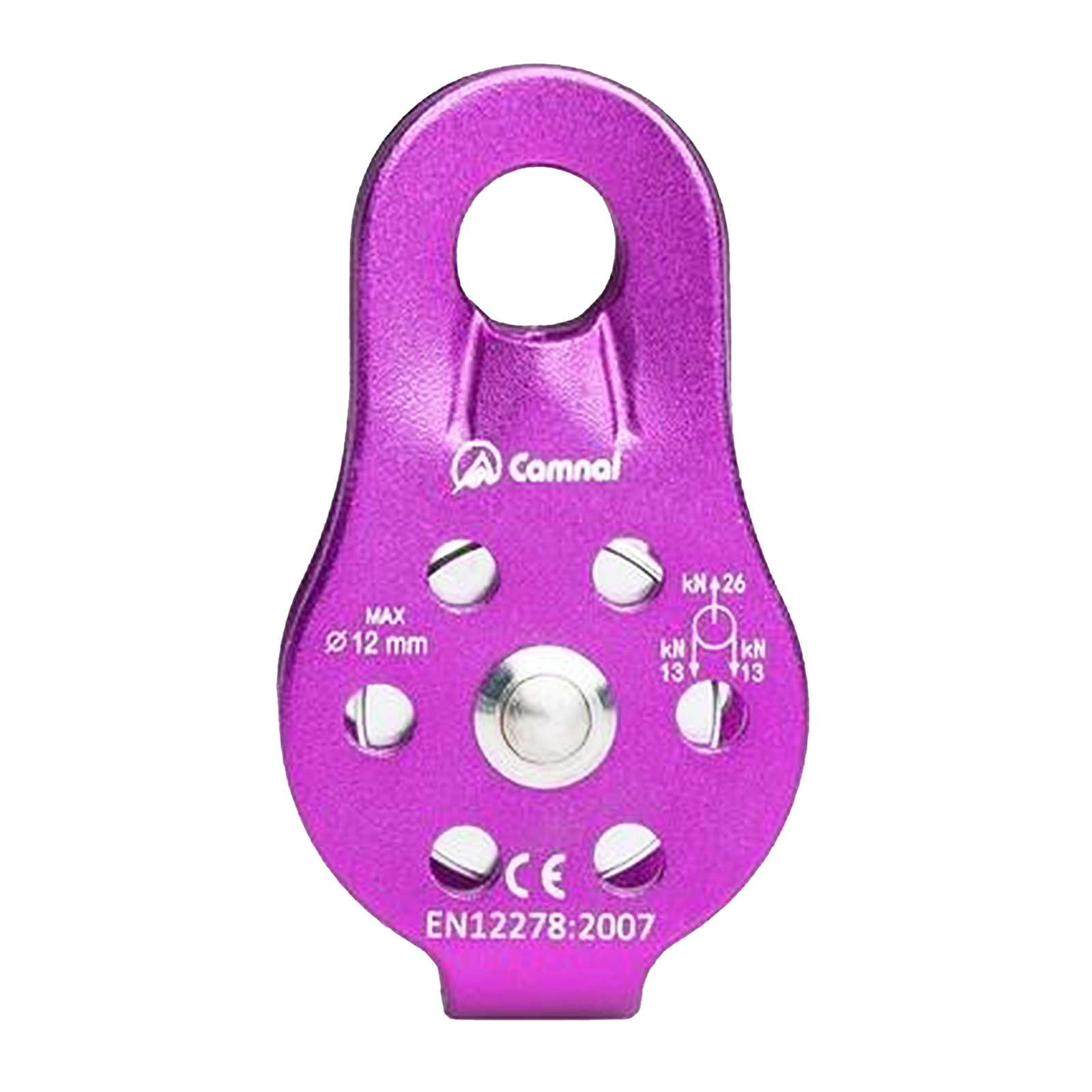 Heavy Duty Small 26KN Climbing Pulley with Stainless Steel Ball Bearing for 1/4 to 1/2 inches Rope