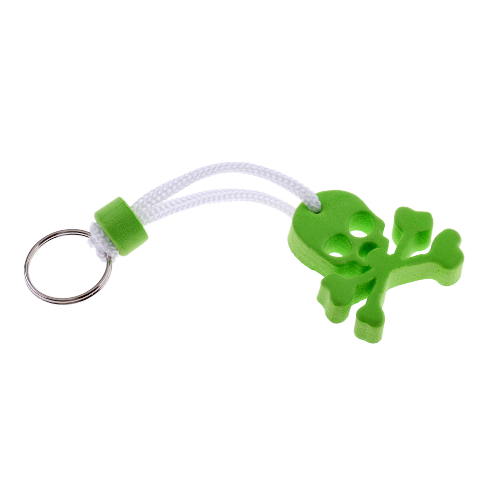 MagiDeal Durable EVA Skull Skeleton Shaped Floating Key Ring Boat Key Chain for Yachting Sailing Swimming Fishing Rowing Sport