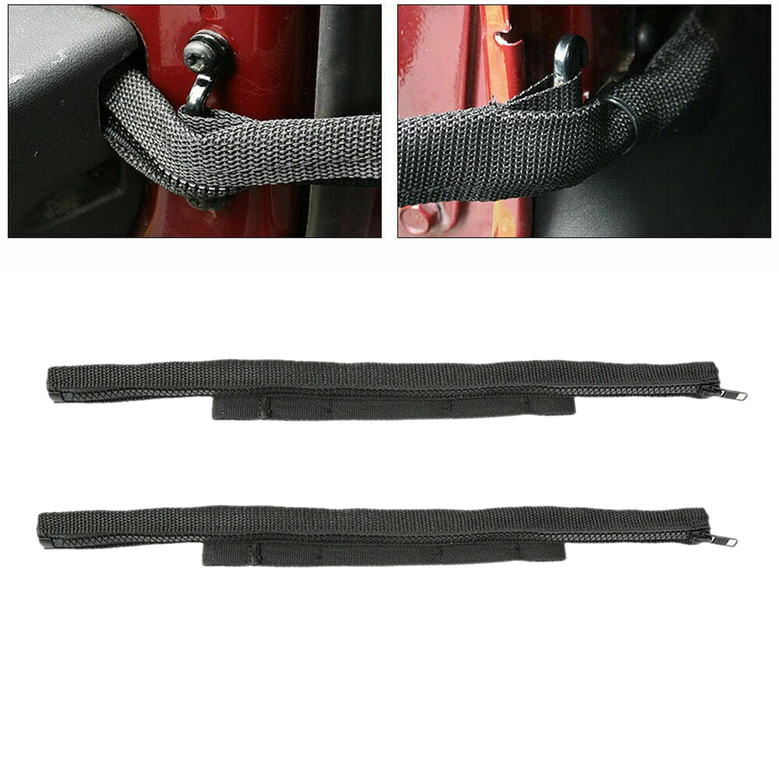 1 Pair Black Door Limiting Straps Replaces for Jeep Wrangler JK 2007-17