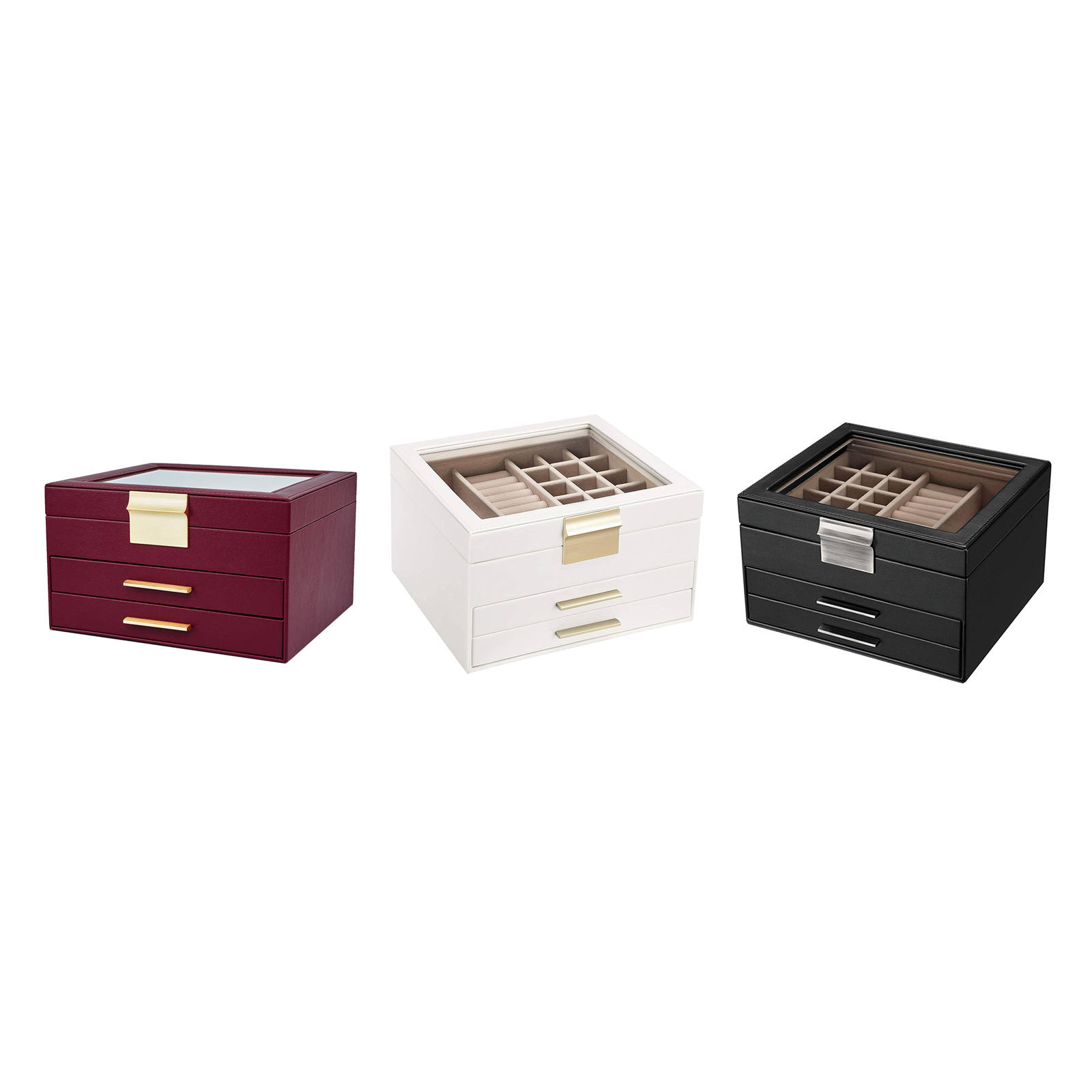 Multi-Layer Jewelry Organizer Portable Large Removable Jewelry Case for Bangle Rings Girls