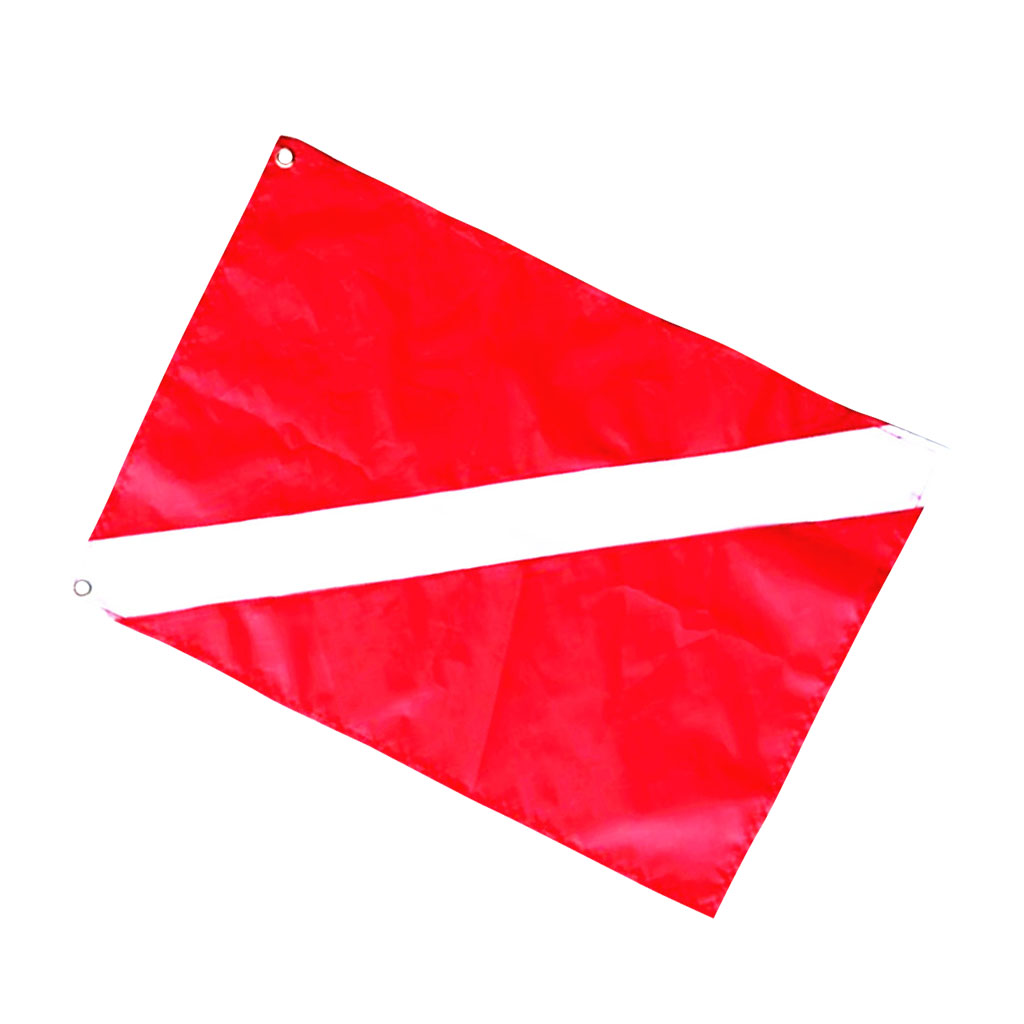 Performance Red White Polyester Diver Down Flag Kayak Boat Flag Marker Safety Signal