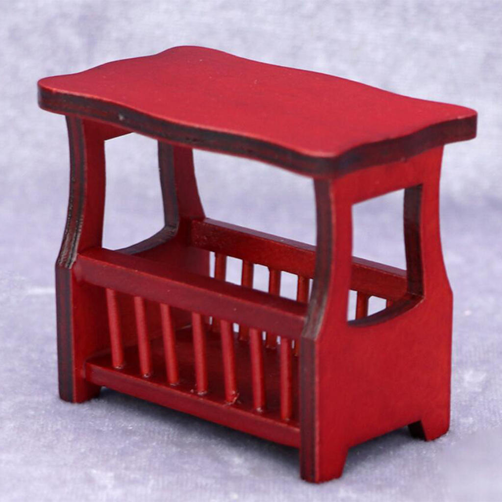 Dollhouse Coffee Table Furniture DIY Decoration Photography Props Model Toys 1/12 for Bedroom Living Room Girls