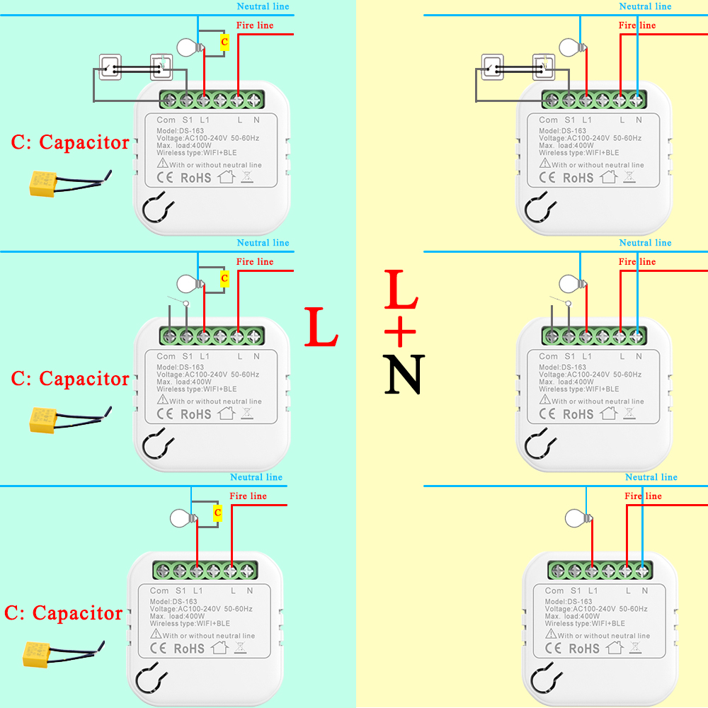 Wifi módulo interruptor de luz 220v casa