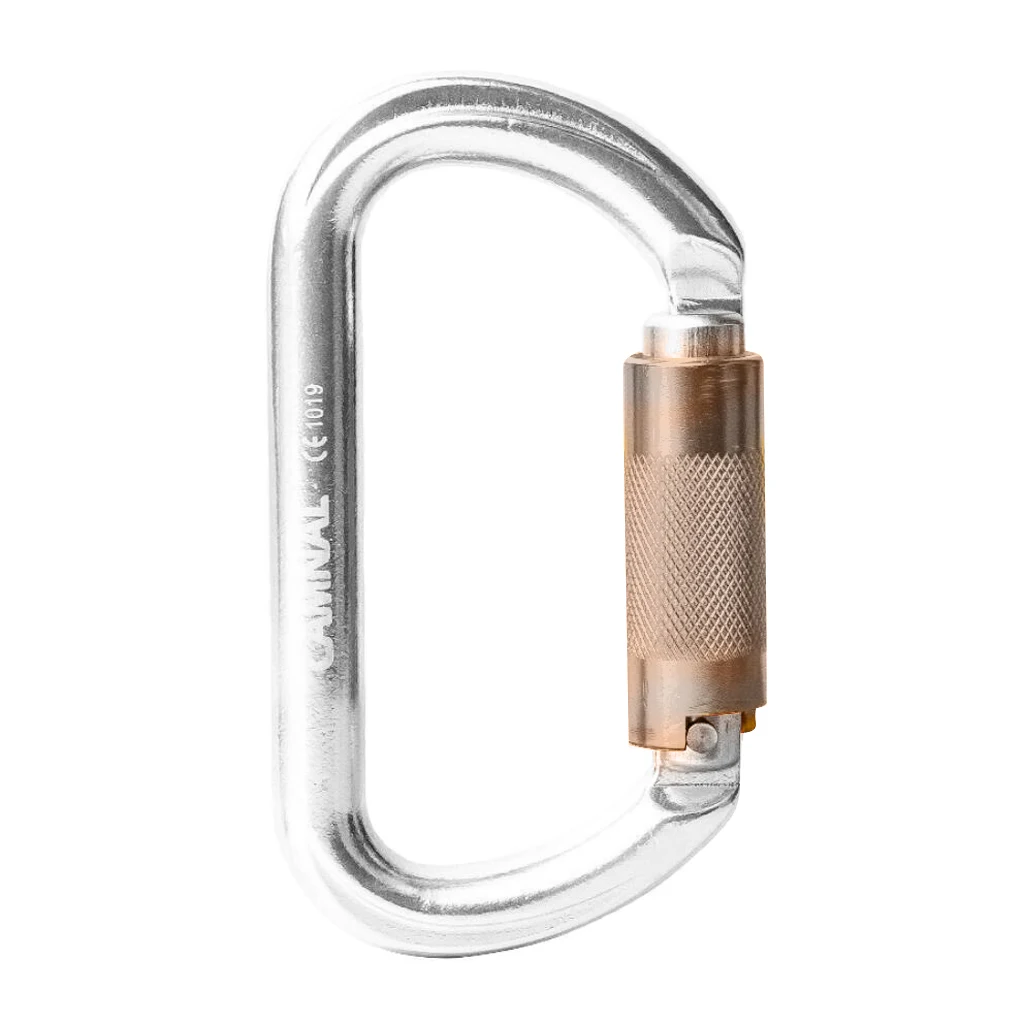 25KN Twist Gate Auto-Locking Carabiner For Climbing Caving Rappelling 